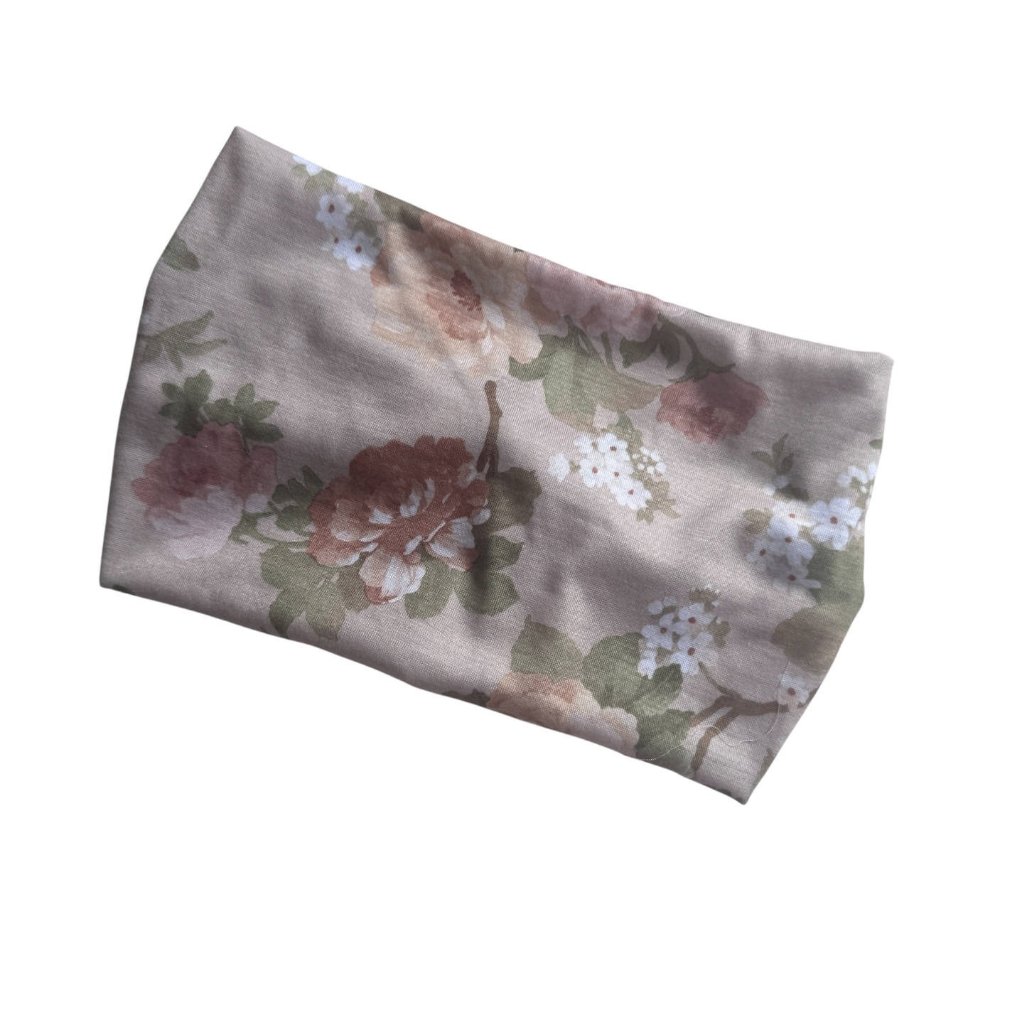 Binky Bunny Ear Headband | Cream Floral Jersey