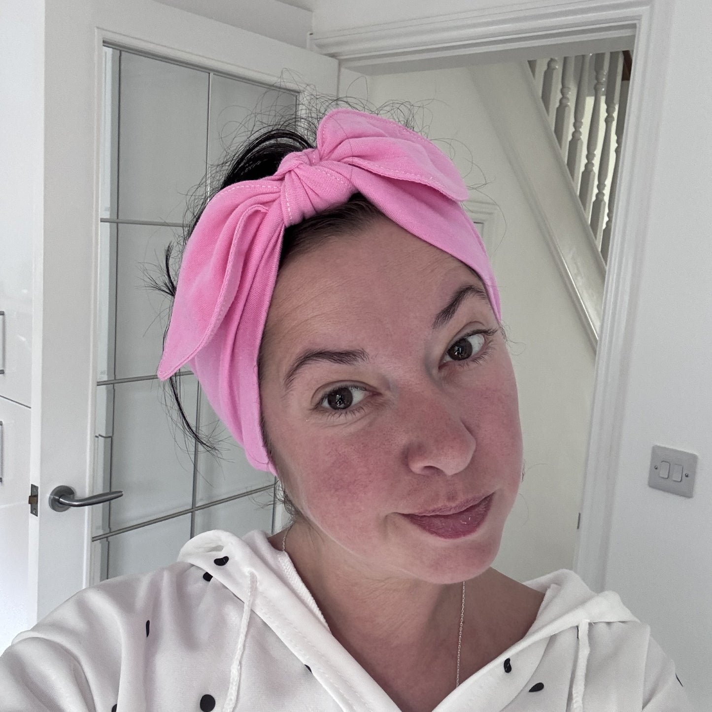 Binky Bunny Ear Headband | Light Pink Jersey