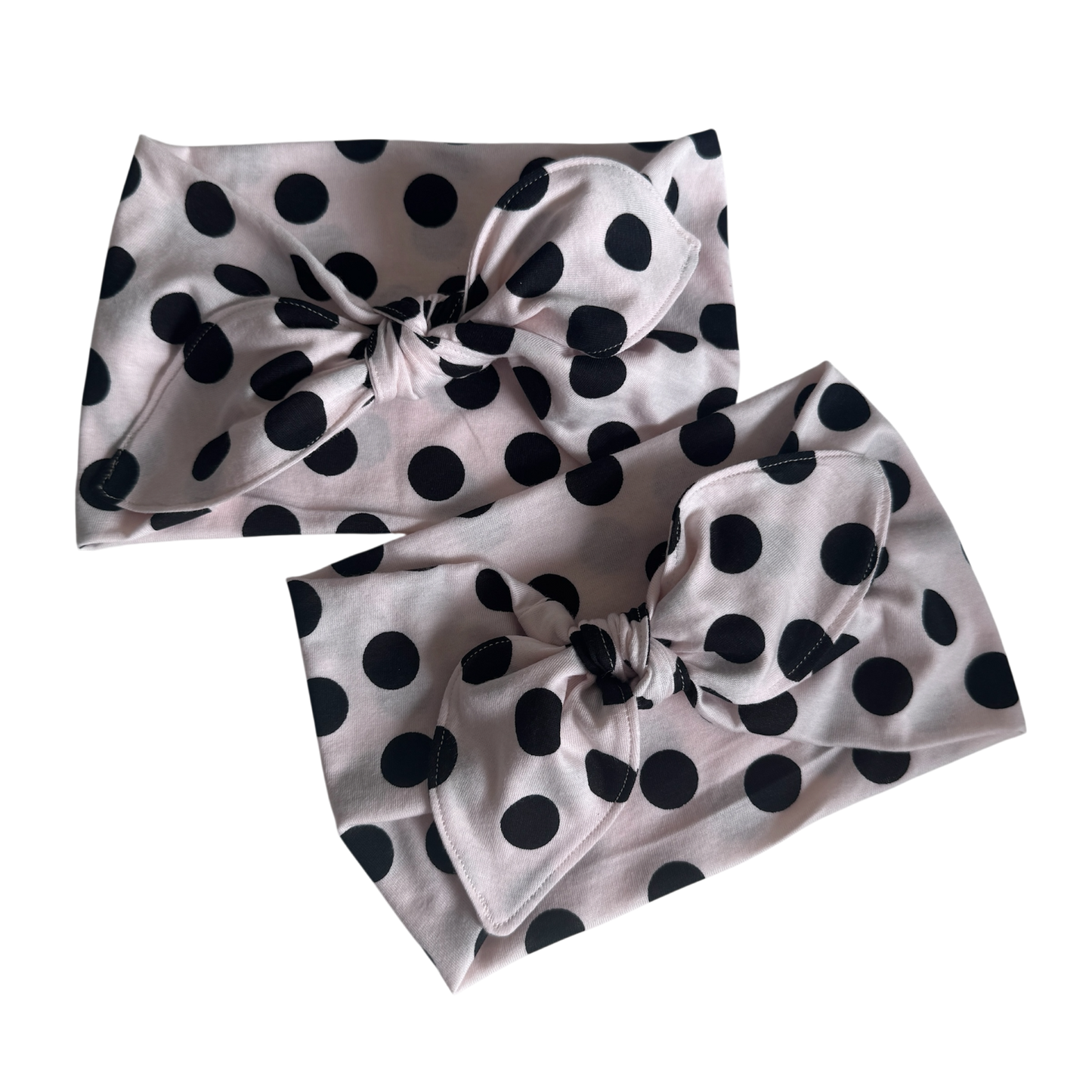 Binky Bunny Ear Headband | Cream/Black Polka Dot