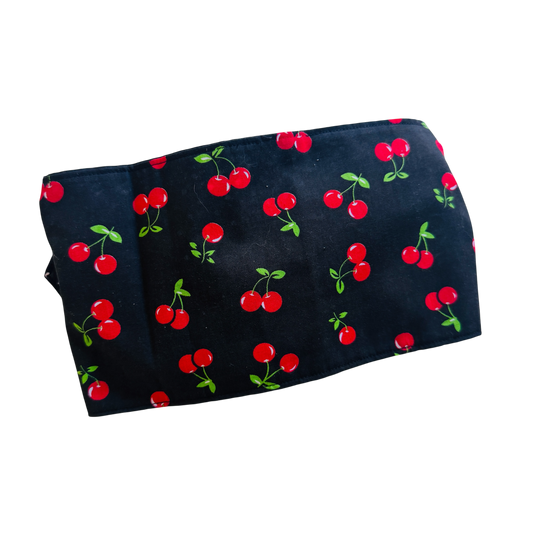 Florence Wired Headband | Cherry & Black Spot