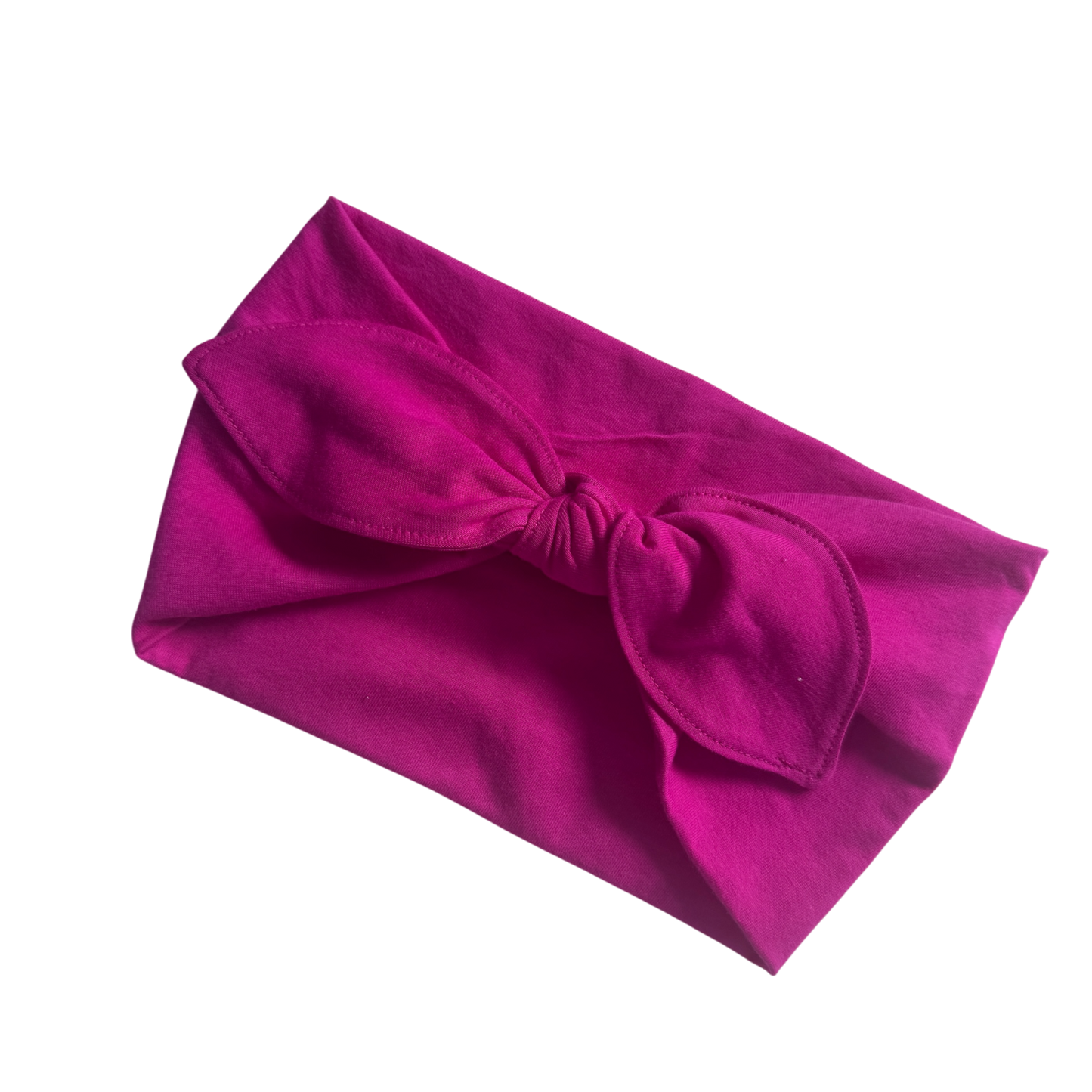 Binky Bunny Ear Headband | Bright Pink Jersey