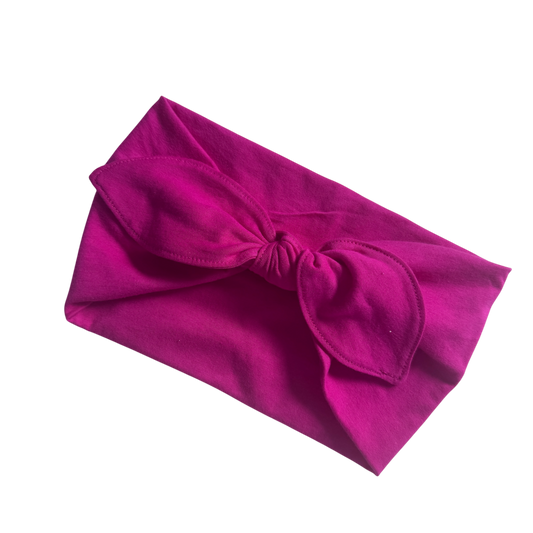 Binky Bunny Ear Headband | Bright Pink Jersey