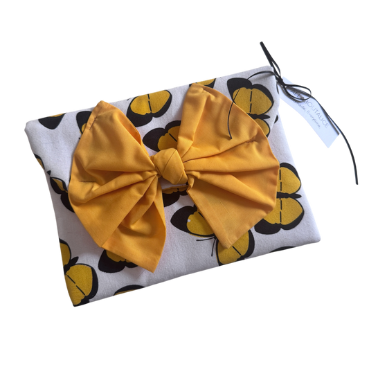 Elsie Clutch Bag | Yellow Butterfly
