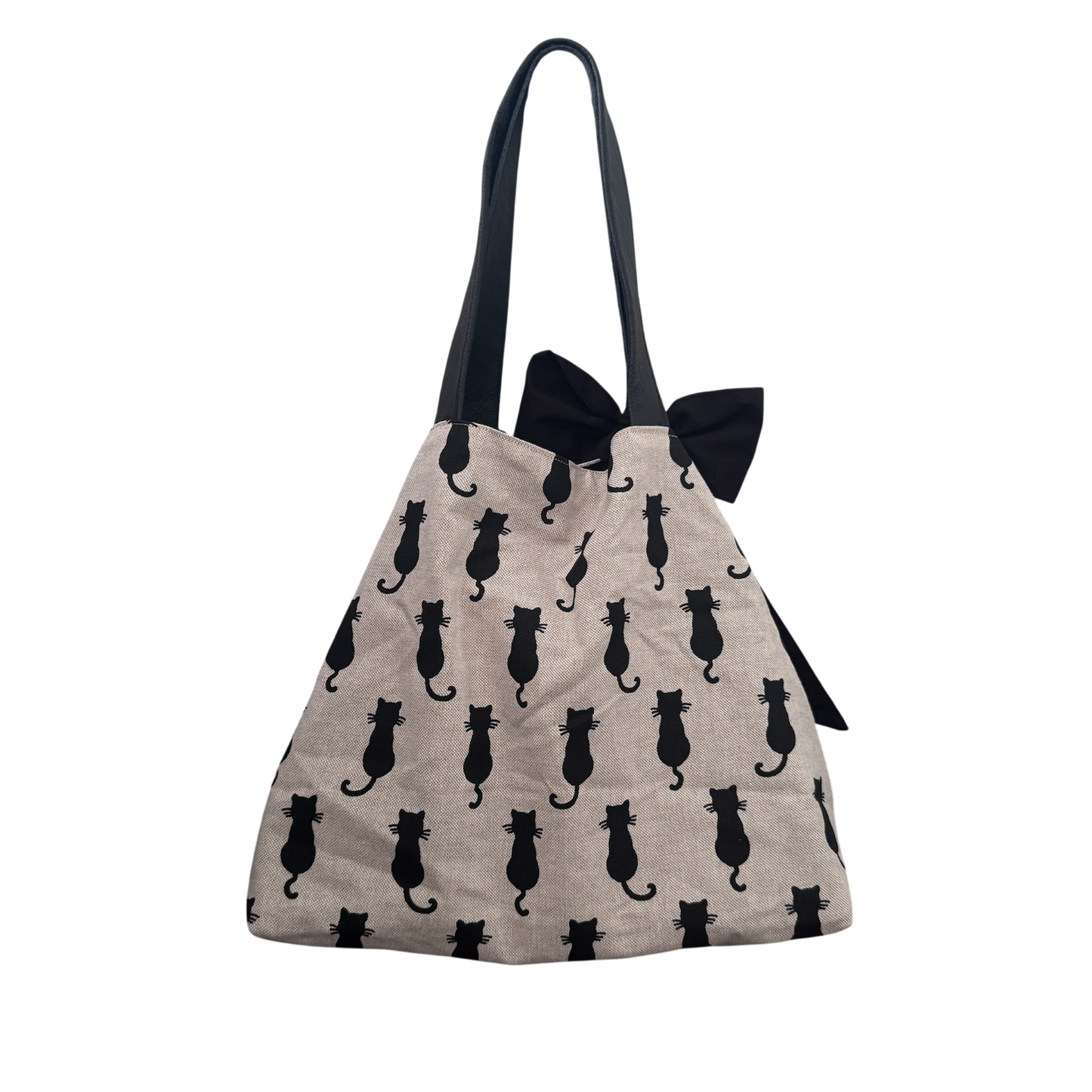 Daisy Slouch Bag | Black Cat Print