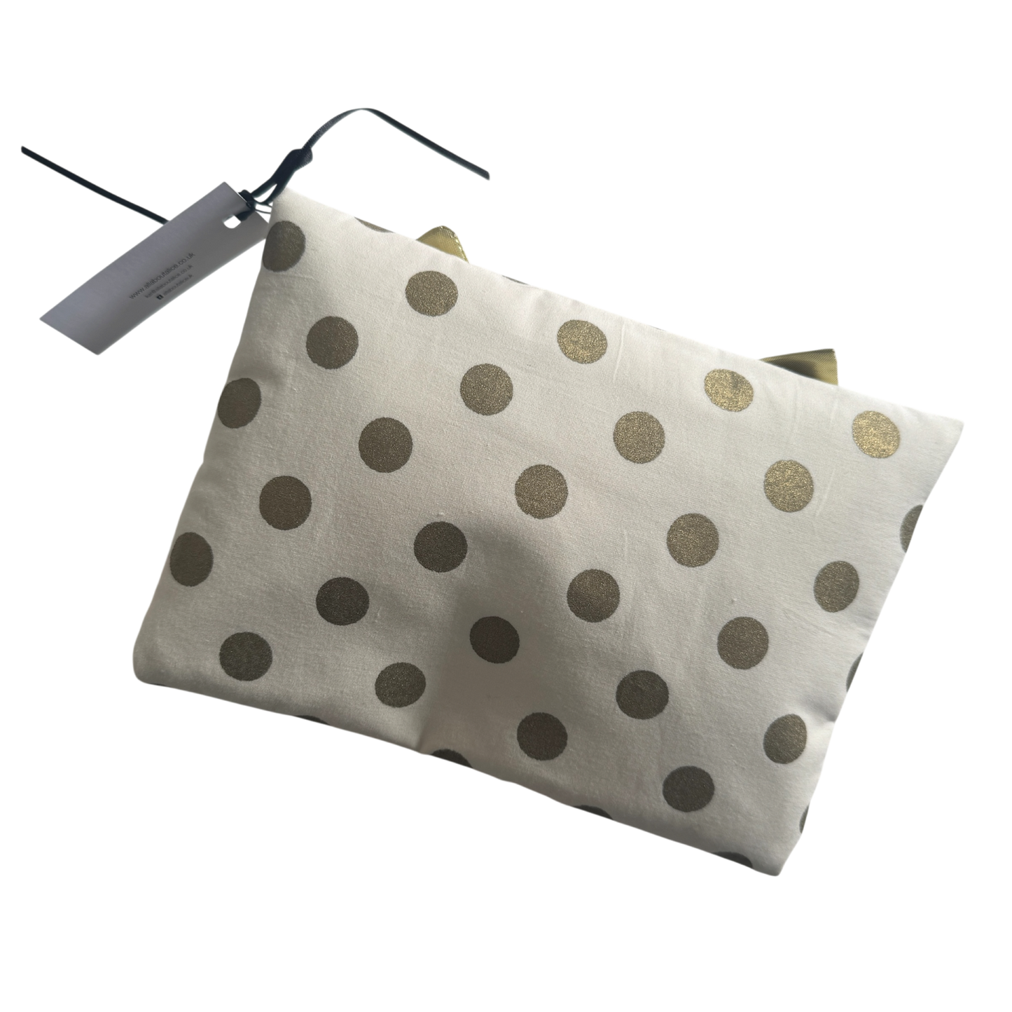Elsie Clutch Bag | Gold & Cream