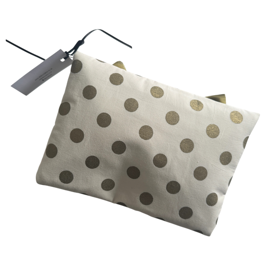 Elsie Clutch Bag | Gold & Cream