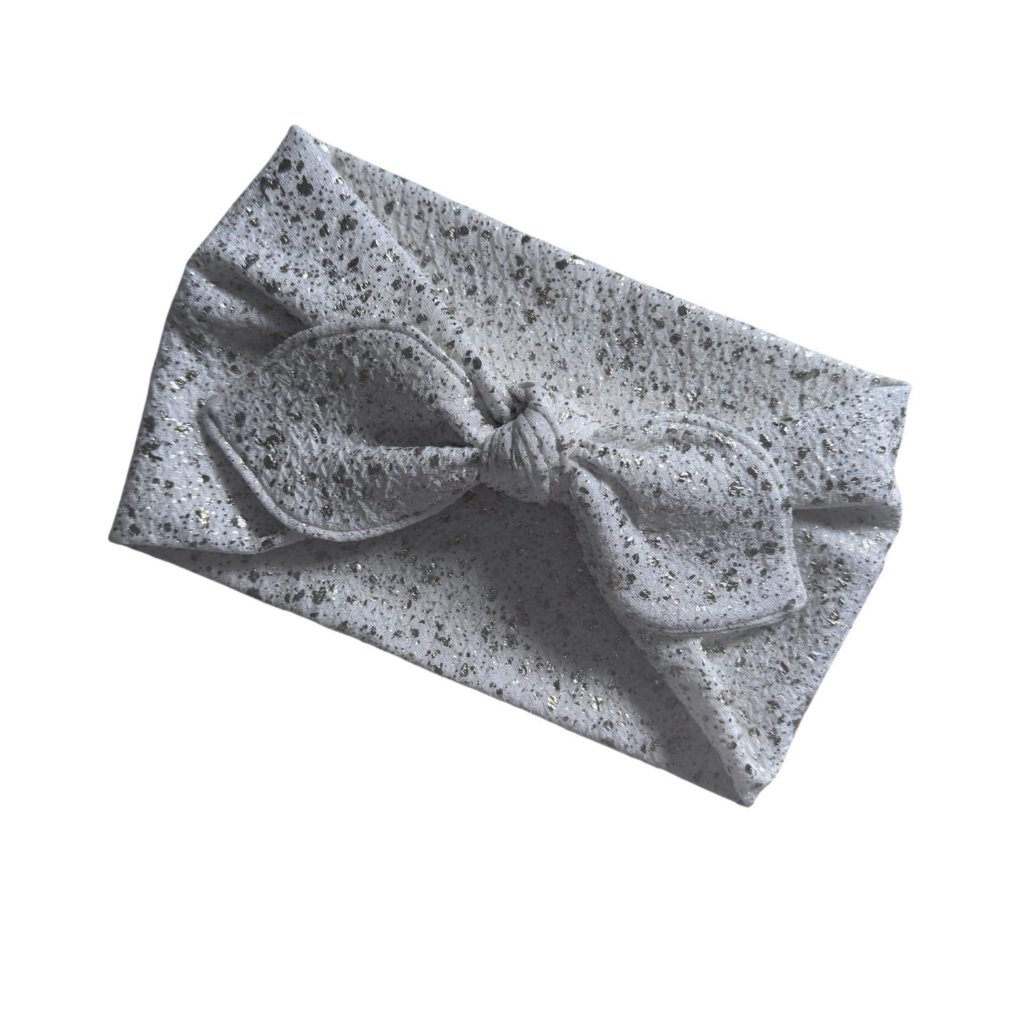 Binky Bunny Ear Headband | Cream & Gold Flecked Jersey