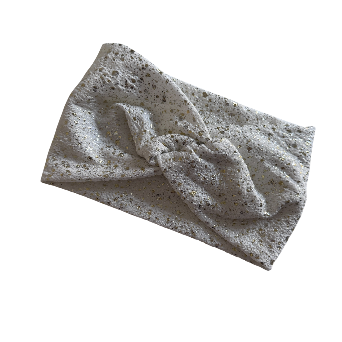Stretch Knot Headband | Cream/Gold