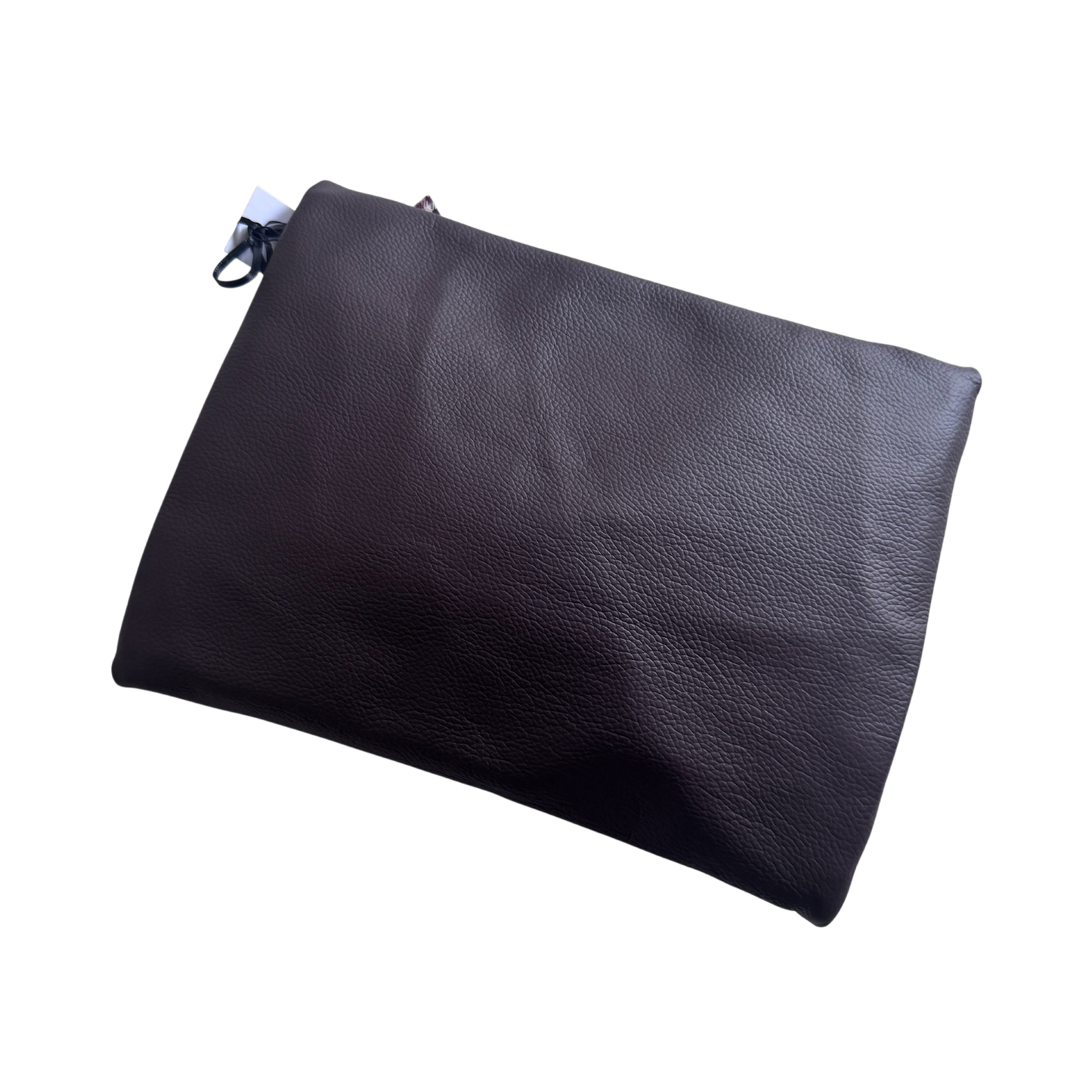 Minnie Leather Clutch Bag | Brown & Gingham
