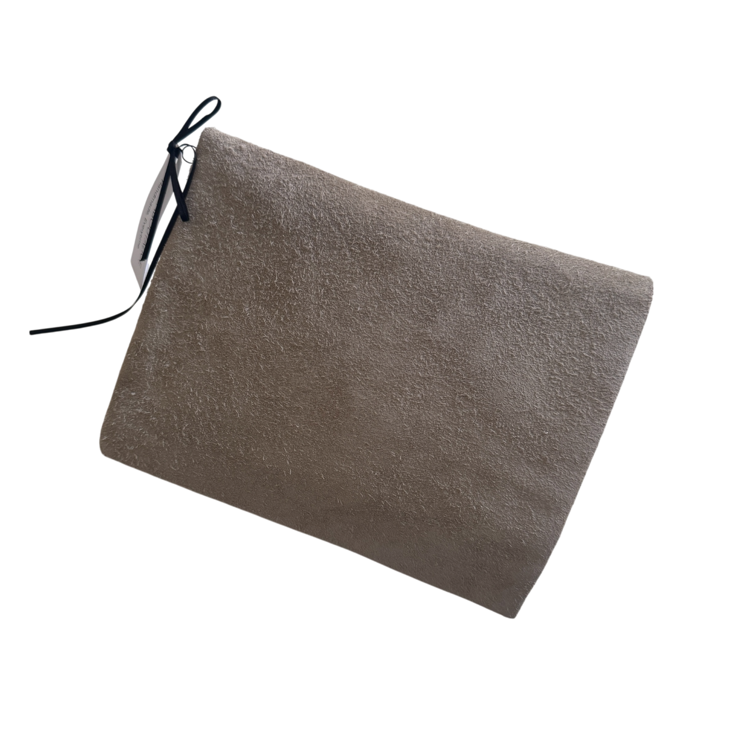 Minnie Suede Clutch Bag | Beige & Gingham