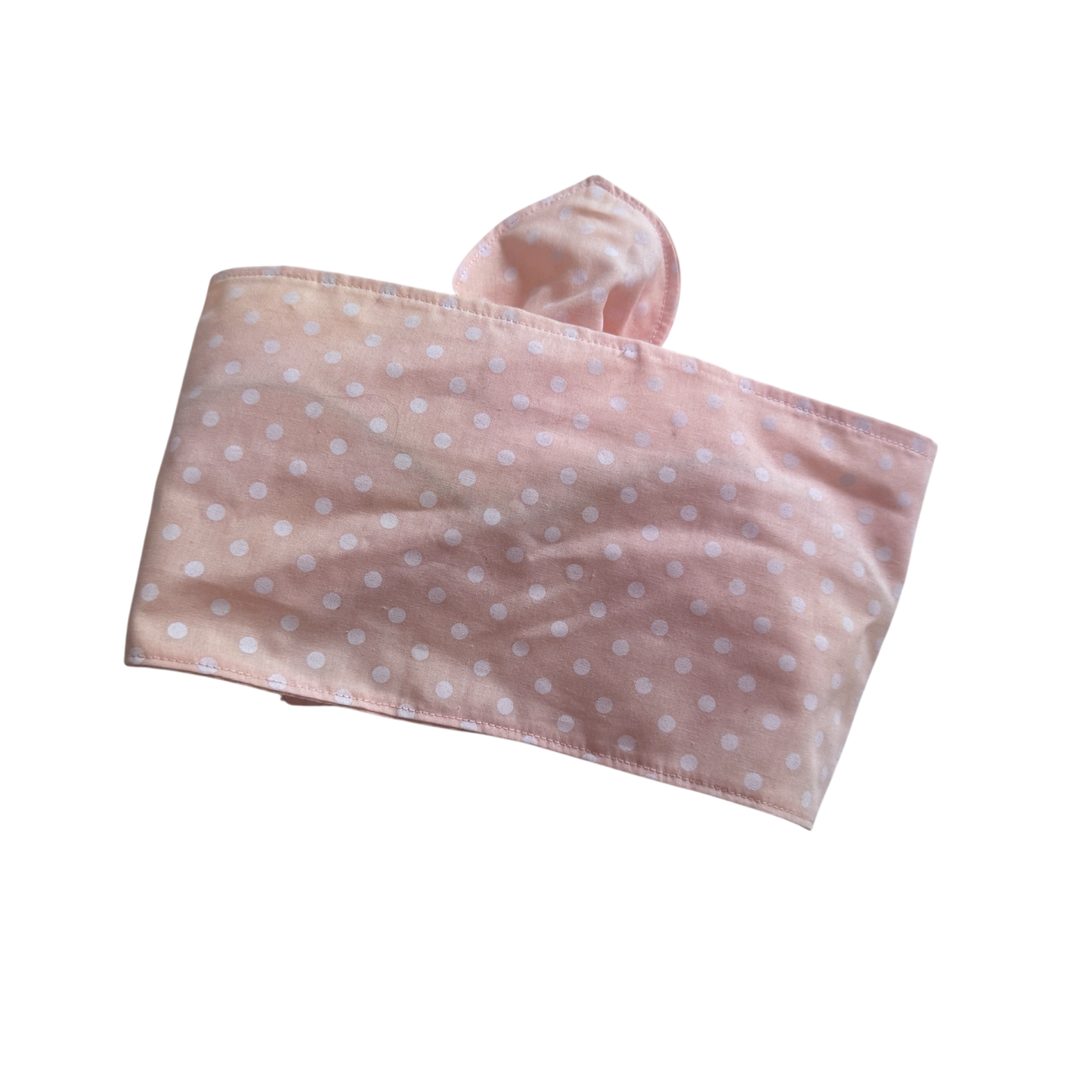Florence Wired Headband | Peach & White Polka Dot