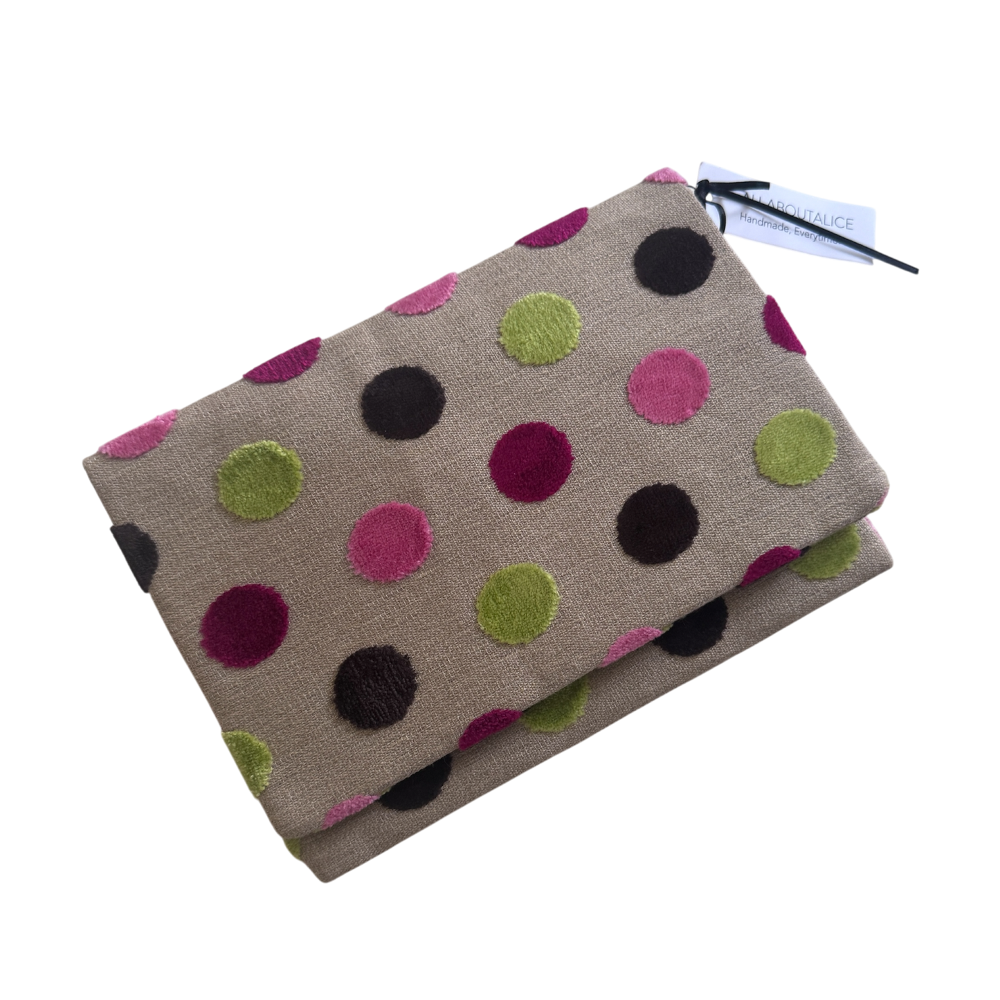 Minnie Clutch Bag | Pink Multi Polka Spot Clutch Bag
