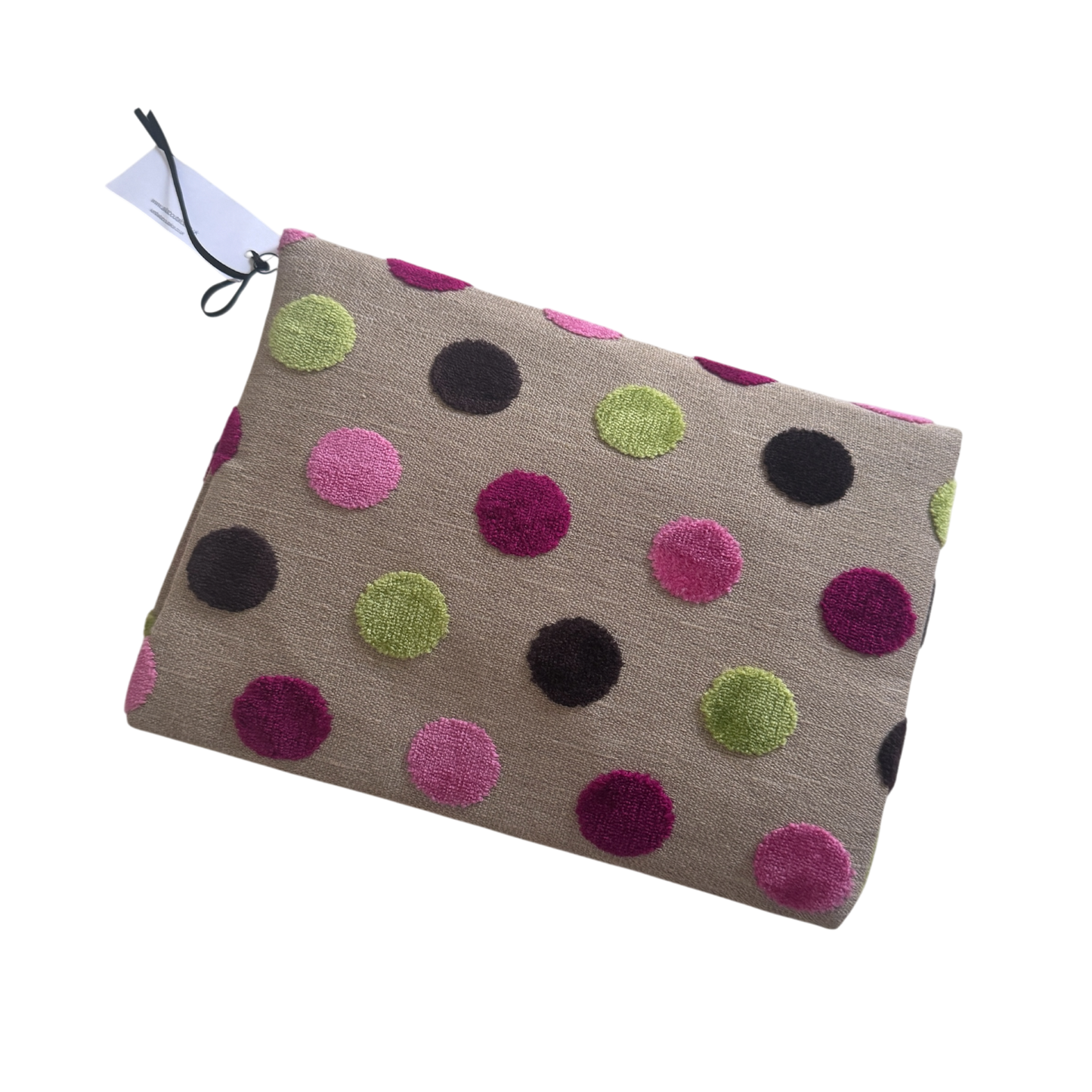 Minnie Clutch Bag | Pink Multi Polka Spot Clutch Bag