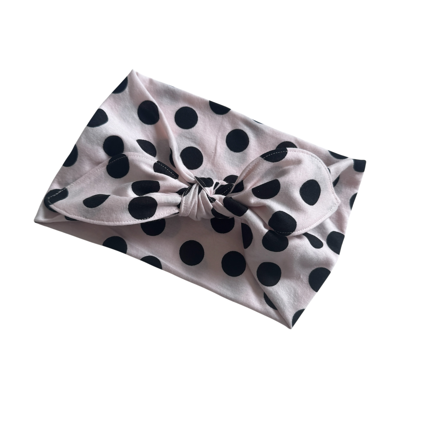 Binky Bunny Ear Headband | Cream/Black Polka Dot